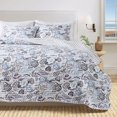 thumbnail image 6 of Coastal Quilt Set - Lightweight, Soft, All-Season - 2-Piece Reversible Seashell Bedding Set (Twin / Twin XL, Scattered Shells), 6 of 6