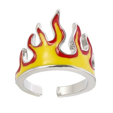 Hip Hop Finger Ring Decorative Open Finger Ring Decor Fire Ring Jewelry