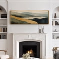 thumbnail image 3 of Large Framed Canvas Wall Art Abstract Mountains Landscape Print for Living Room Decoration - 60"x20" Natural Framed, 3 of 7