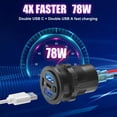 thumbnail image 2 of Cargador de coche Hapytrip de 78 W, 4 puertos, 12 V, salida USB PD3.0 y QC3.0, 2 of 7