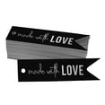 thumbnail image 1 of Inkdotpot Silver Foil Paper Hang Tags Made With Love Text Favor Tags 50 Pieces, 1 of 6