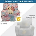 thumbnail image 3 of SCRAWLGOD Cardinal Peach Blossom Recliner Chair Covers Stretch Reclining Cover for Recliner Chair Washable 1 Seat Chair Covers for Reclining Chairs with Elastic Band for Dogs Pets, 3 of 7