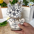 thumbnail image 2 of Mother's Day Card Gift for Mom Birthday Card Wood Flower Bouquet Card DIY, 2 of 9