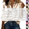 thumbnail image 3 of Admvng Women's Satin Work Shirt Long Sleeve Button Down Blouse for Office Formal Wear, 3 of 6