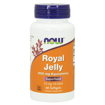 NOW Supplements, Royal Jelly 1000 mg with 10-HDA (Hydroxy-D-Decenoic Acid), 60 (Best Royal Jelly Brand For Fertility)