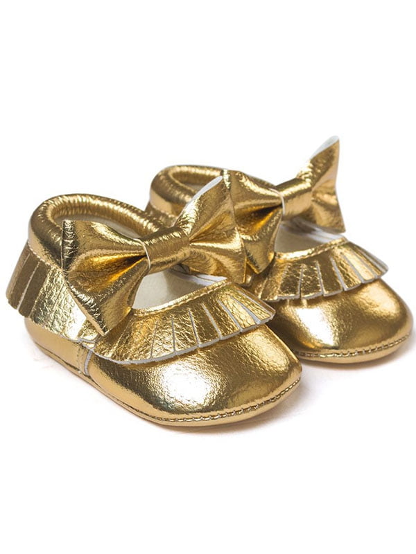 infant gold shoes