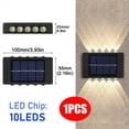 thumbnail image 2 of Aplique Solar de Pared para Exteriores, Impermeable, para Decoración de Jardín, Luces de Pared Hacia Arriba y Hacia Abajo, Impermeable, para Bañador de Pared Externo, Lámpara Solar, 2 of 5