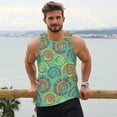 thumbnail image 6 of Fuzoiu Colourful Tie Dye Print Men's Workout Tank Tops,Sleeveless Gym Shirt Quick Dry,Fitness Bodybuilding T-Shirt,Muscle Athletic Workout Tee-Large, 6 of 7