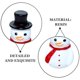 thumbnail image 4 of 10pcs Xmas mini muñeco de nieve decoración de resina mini muñeco de nieve adornados de bricolaje, 4 of 8