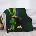 thumbnail image 3 of Fotbe St. Patrick's Day4 Manta de Franela con Estampado, Manta Ultrasuave para Cama, Sofá, Auto, Hipoalergénica y Antibolitas-40"x30", 3 of 6