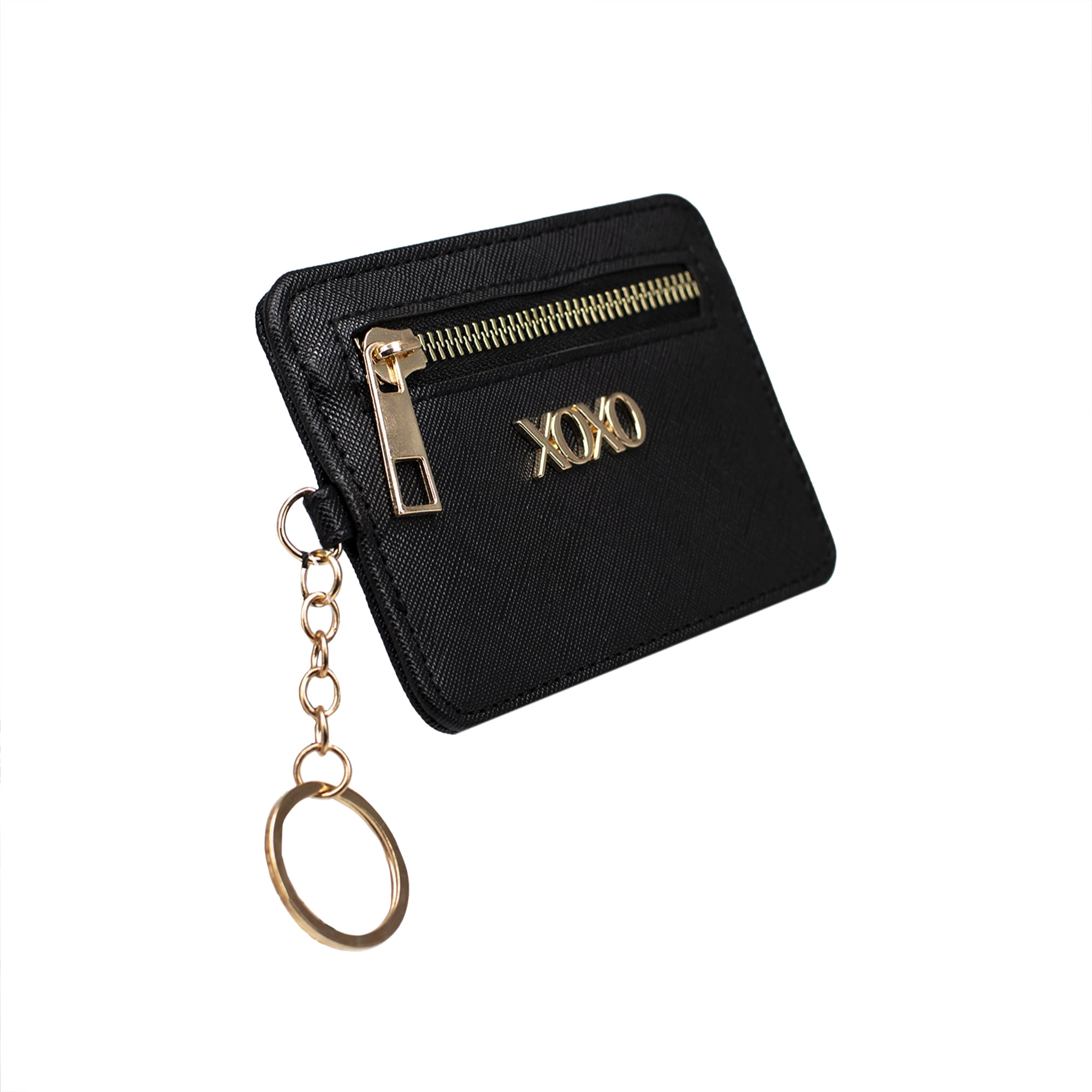 XOXO Women's Mini Magenta Saffiano Leather Key Card ID Coin Case