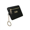 thumbnail image 2 of XOXO Women’s Mini Black Saffiano Leather Key Card ID Coin Case Wallet, 2 of 5