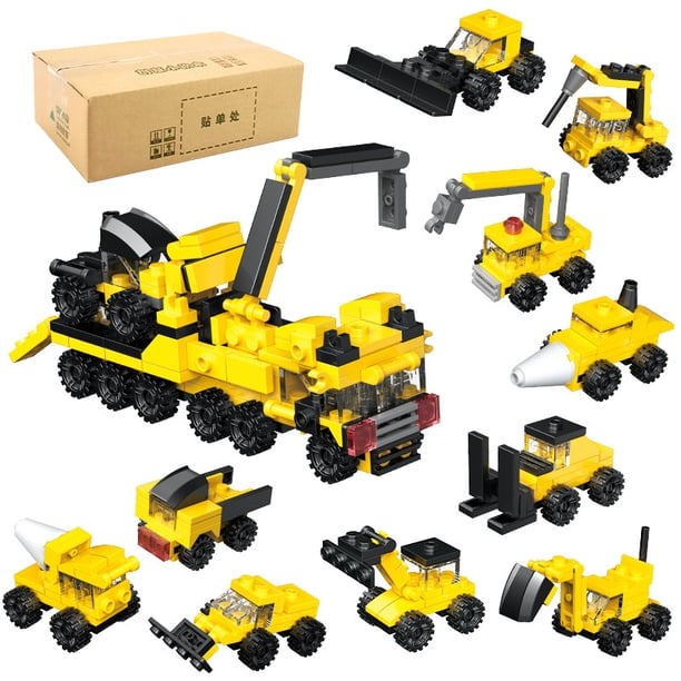 Bloques de construcción, juguete educativo de ensamblaje de partículas pequeñas para niños, construcción de ciudades, 10 cajas (personalizadas).