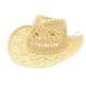 thumbnail image 5 of Sombrero de vaquero,Sombrero vaquero de paja estilo western vintage para mujer y hombre,Sombrero de playa flexible clásico y moldeable para verano,Sombrero de vaquero enrollable Sombrero de, 5 of 8