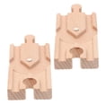 thumbnail image 1 of YOSADIER Khaki Wooden Train Tracks 2Pcs for Kids Playtime and Learning Activities, 1 of 7
