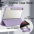 thumbnail image 3 of JETech Case for Samsung Galaxy Tab S9 11-Inch with S Pen Holder, Clear Transparent PC Back, Shockproof Tri-Fold Stand Tablet Cover, Auto Wake/Sleep (Light Purple), 3 of 6