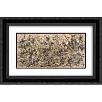 Jackson Pollock 2x Matted 24x16 Black Ornate Framed Art Print 'Autumn Rhythm (Number 30)'