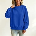 thumbnail image 4 of Womens Oversized Sweatshirts Basic Solid Tops Fall Winter Clothes Crewneck Outfits Pullover, 300, 4 of 6