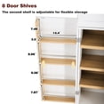 thumbnail image 5 of AENKYO 78" Modern Farmhouse Pantry Cabinet with Adjustable Shelves, Freestanding Storage Organizer for Kitchen, White, 5 of 10