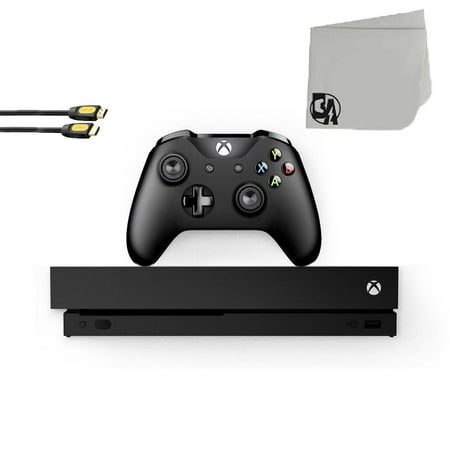 Microsoft Xbox One X 1TB Gaming Console Black with BOLT AXTION Bundle Refurbished