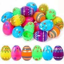 sixwipe 36 Pack Fillable Plastic Easter Eggs, 2.3 Inch Hinged Empty Easter Eggs Bulk for Easter Egg Hunt, Basket Stuffers & Party Favors