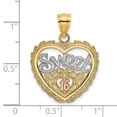 thumbnail image 2 of FJC Finejewelers 14k Two-tone Gold Sweet 16 In Hearttri-color Charm, 2 of 5