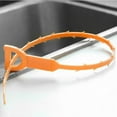 thumbnail image 1 of Juego de herramientas de 6 piezas, 52 cm de longitud para una eliminación eficiente Juego de limpiador de desagües de policarbonato naranja, 1 of 2