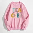 thumbnail image 5 of Chandail en Molleton Imprimé à Col Rond pour Femmes Chandail Décontracté à Manches Longues pour Enseignants Étudiants Vacances Collation des Grades Anniversaire Automne Hiver Blouse Douce et Confortable, 5 of 5
