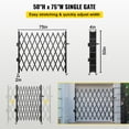 thumbnail image 3 of VEVOR Puerta de seguridad plegable individual, puerta plegable de 48" de alto x 71" de ancho, puerta de seguridad de acordeón de acero, puerta de seguridad expandible flexible, puerta de, 3 of 9