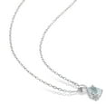 thumbnail image 3 of Everly Women's Aquamarine Sterling Silver Necklace, 3 of 5