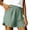 Mint Green1, variant on Kojanyu Women's Cotton Elastic Waist Plus Size Summer Running Shorts with Pockets Casual Relaxed Fit Beach Shorts S to XXL