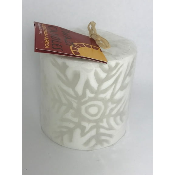 Swazi Candles, Pillar White Snow Flakes