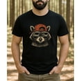 thumbnail image 3 of Feral Dad Shirt for Men Funny Raccoon Graphic Tee for Father Black Shirt Adult Large, 3 of 8