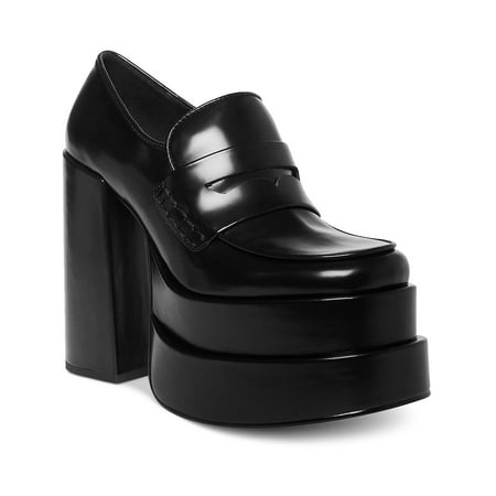 UPC 196361366579 product image for Steve Madden Womens Catelyn Faux Leather Penny Loafer Shooties | upcitemdb.com