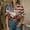 Beige, variant on WCJM Women's Button Up Flag Top Long Sleeve Ruffled Cuffs Pleated Loose Fit July 4th 250th Printed(Beige,2XL)