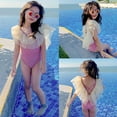 thumbnail image 2 of Shadoumai Girls Swimsuit 2 Piece Tankini with Shorts Tiered Ruffle Swimwear Adjustable Straps Bathing Suit 6-14Y, 2 of 9