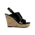 thumbnail image 3 of BLISSFUL STEP Sandales pour Femmes à Talons Compensés à Plateforme avec Bride à la Cheville Sandales Noires 7, 3 of 8