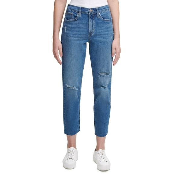 High-Rise Distressed Ankle Jeans Montego 24