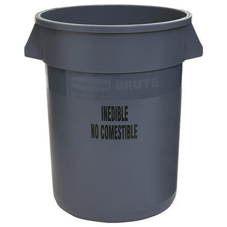 

RUBBERMAID FG263256GRAY 32 gal. Polyethylene Round Trash Can Gray