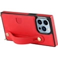 thumbnail image 5 of for iPhone 13 Pro Wallet Case for Women,Removable Adjustable Strap Crossbody Card Holders Cover Neck Strap Lanyard Purse Shoulder Strap w/Kickstand Purse Case for iPhone 13 Pro KB Red, 5 of 14