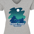 thumbnail image 4 of Inktastic Smoky Mountains Pigeon Forge Tennessee with Bear Women's V-Neck T-Shirt, 4 of 5
