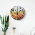 thumbnail image 4 of 16 Inch Wall Clock Battery Operated Silent Clock Decorative for Office, Kitchen, Outdoor, Living Room，Spring Wildflowers Daisy Summer Garden Image, 4 of 4