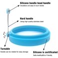 thumbnail image 3 of Silicone Egg Rings, 4 Inch Food Grade Egg Cooking Rings, Non Stick Fried Egg Ring Mold, Pancake Breakfast Sandwiches, Egg Mcmuffin Ring(Blue,4Pack), 3 of 6