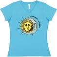 thumbnail image 3 of Inktastic Summer Solstice Sun and Moon Women's V-Neck T-Shirt, 3 of 5