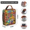 thumbnail image 3 of Peony Insulated Lunch Box Teen Reusable Lunch Bag Waterproof Portable Lunch Bag Office Beach, 3 of 6