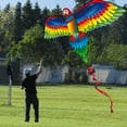 thumbnail image 2 of Zeiwohndc 55.12x30.71in Portable Parrot Kite Toy Bright Color Nylon Made Yard Games, 2 of 6