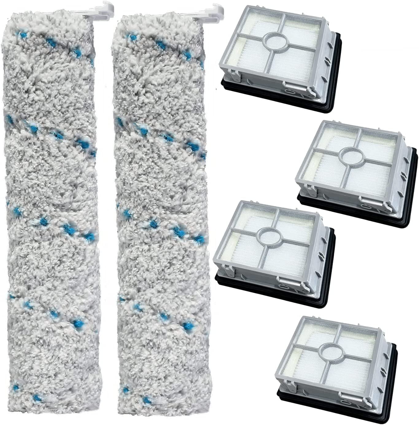 6 Pack Replacement Main Brush Roller Hepa Filter Compatible With Bissell CrossWave X7