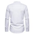 thumbnail image 4 of Tops para hombre, camisas, blusas, elegantes, informales, camisas de manga larga, moda sólida, cierre de botones, camisa de solapa bordada Odeerbi ODB-5, 4 of 9