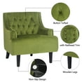 thumbnail image 7 of Homebeez Modern Velvet Single Sofa Chair with Arms for Living Room Bedroom, Green, 7 of 7