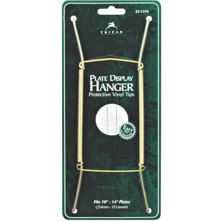 

2PACK Tripar 10 In. to 14 In. Brass Wire Plate Hanger